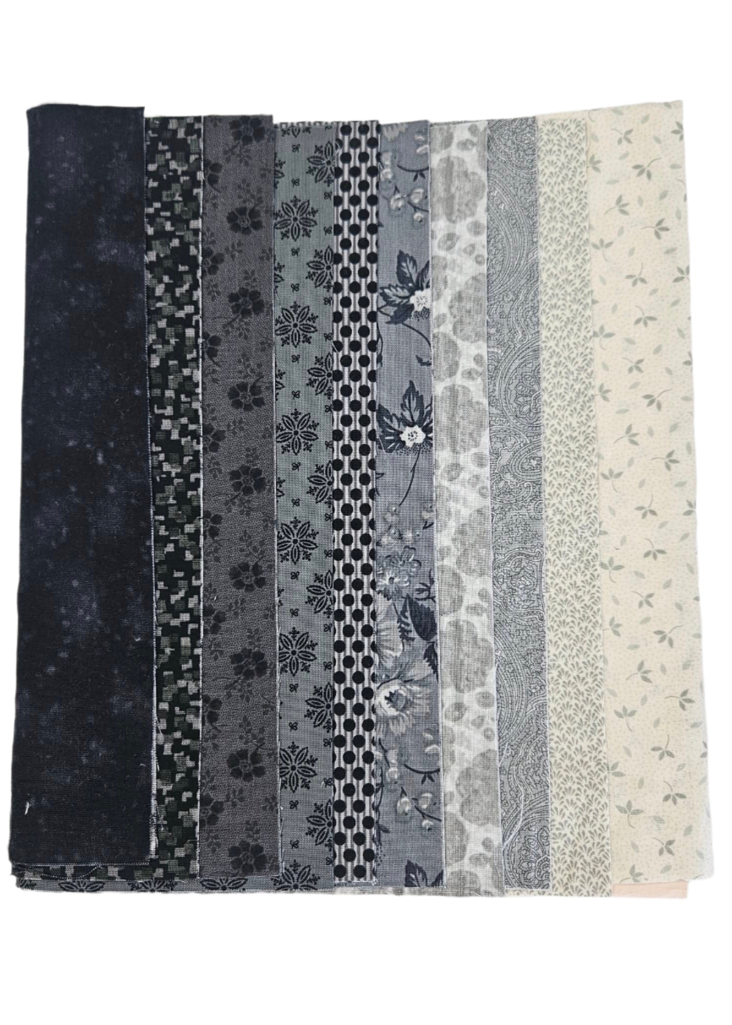 Layer Cake  - Greydiations - Twenty 10" Squares 100% Cotton Fabric Bundle