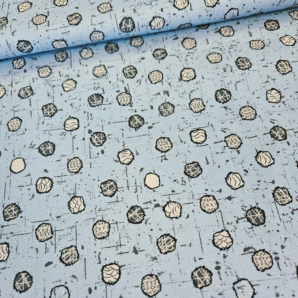 Stof - Wolly Bear Blue 100% Cotton Fabric