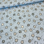 Stof - Wolly Bear Blue 100% Cotton Fabric