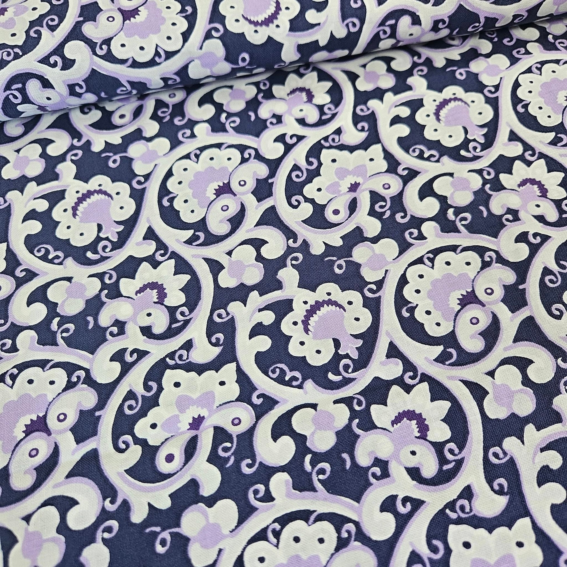 Windham Fabrics - Phoebe Purple 100% Cotton Fabric