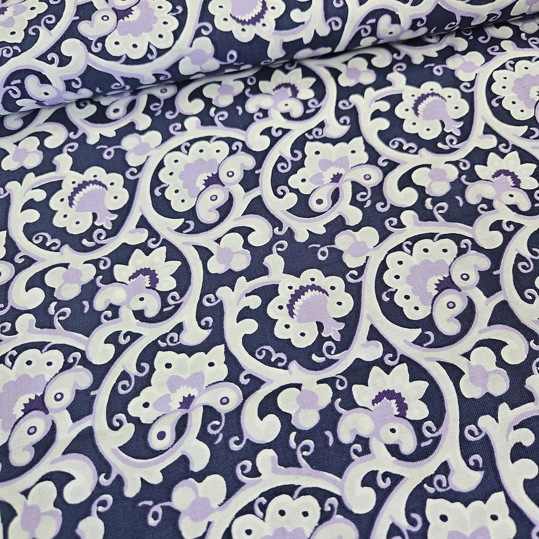 Windham Fabrics - Phoebe Purple 100% Cotton Fabric