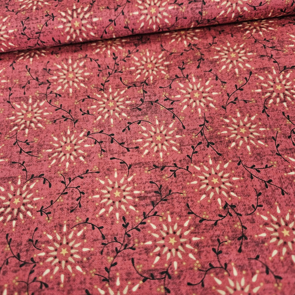 Henry Glass - Liberty Star by Kim Diehl Red 100% Cotton Fabric
