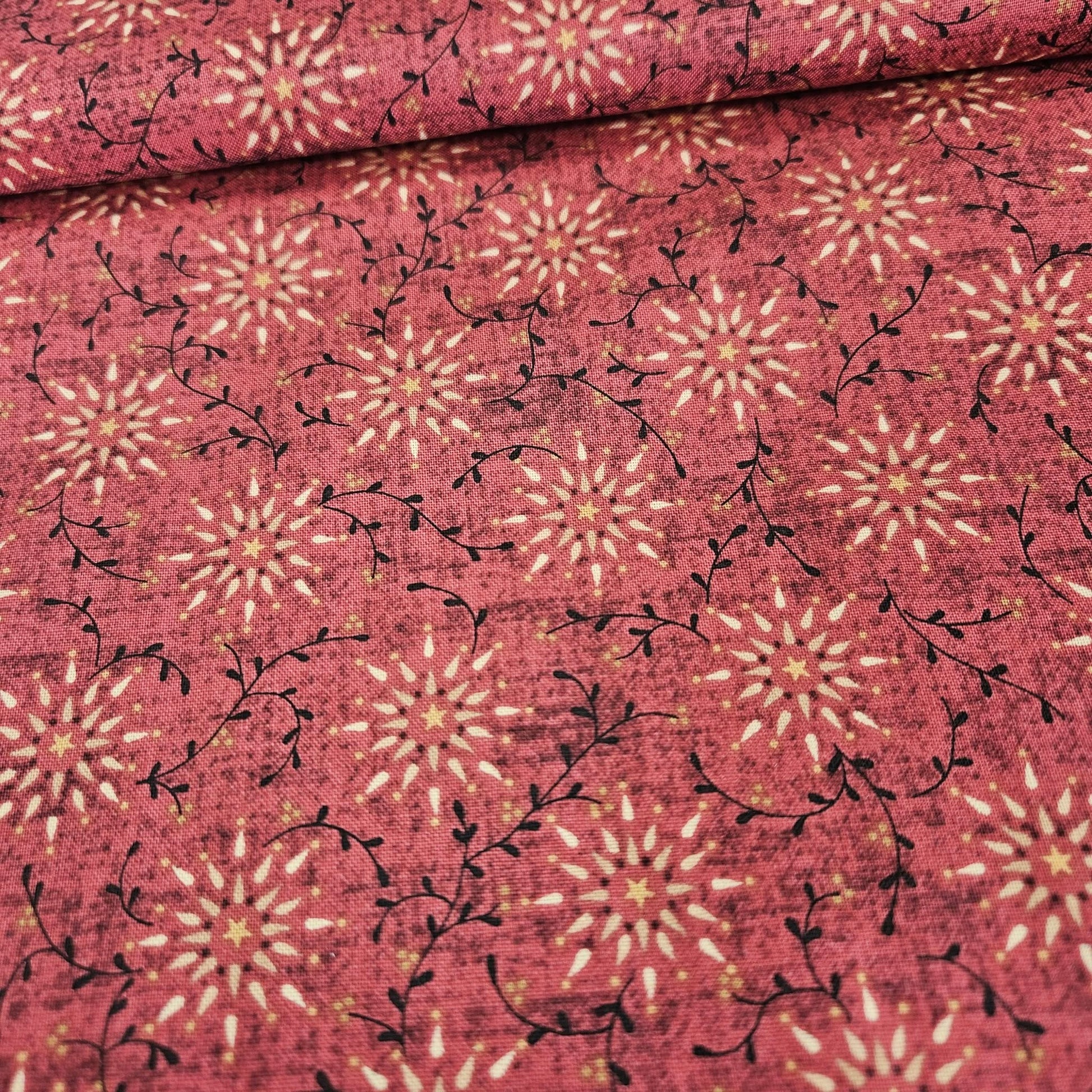 Henry Glass - Liberty Star by Kim Diehl Red 100% Cotton Fabric
