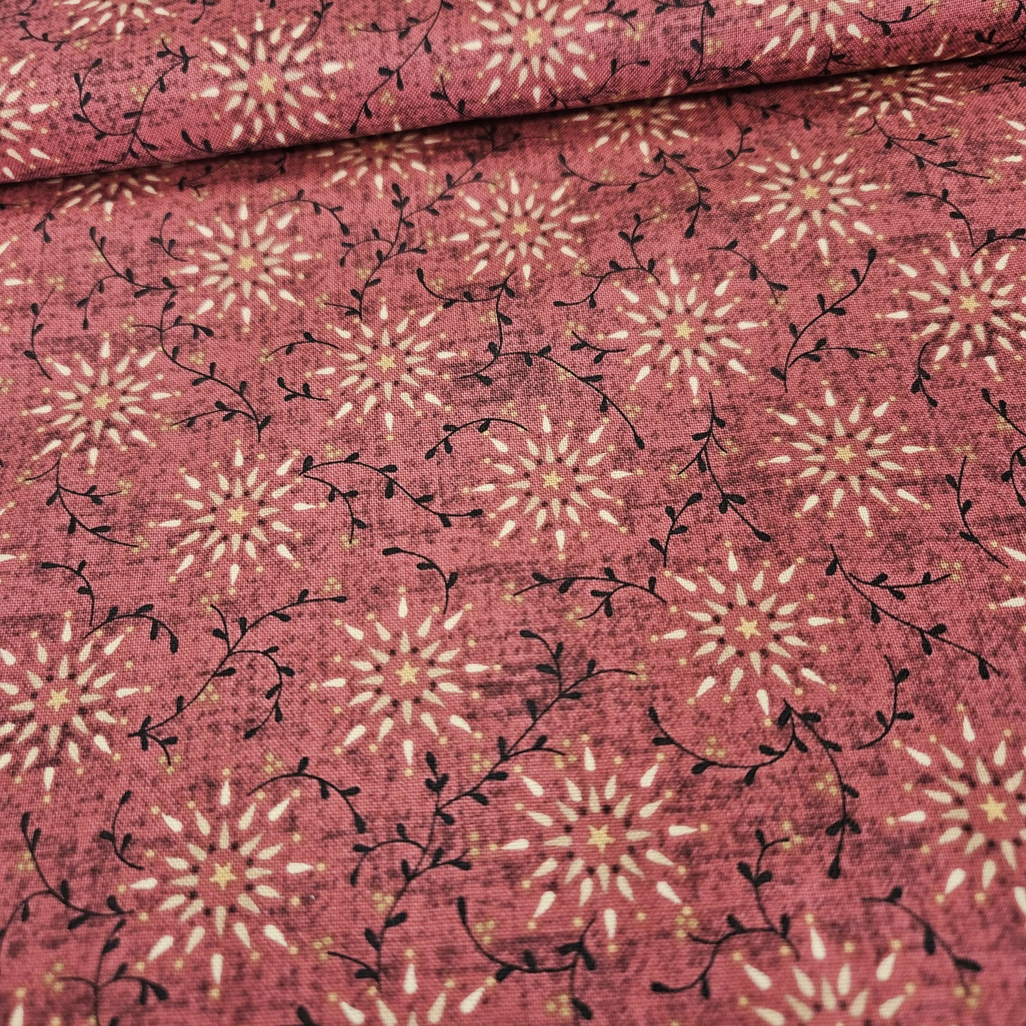 Henry Glass - Liberty Star by Kim Diehl Red 100% Cotton Fabric
