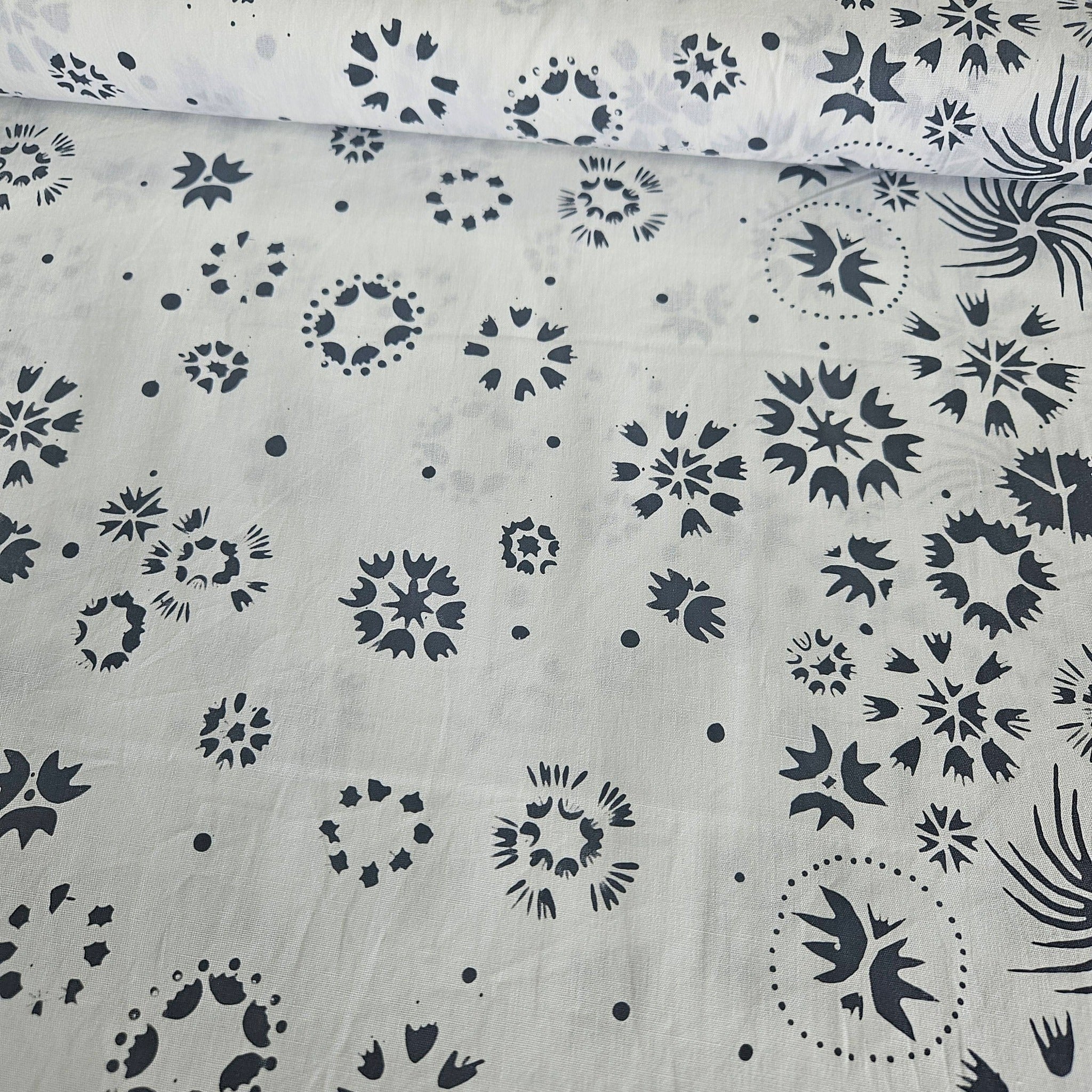 Hoffman - Bali Batiks Handpaints Border Zinc 618 100% Cotton Fabric