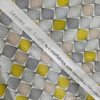 Stof - Leaves of Light Geo Grey 100% Cotton Fabric - Crafts and Quilts