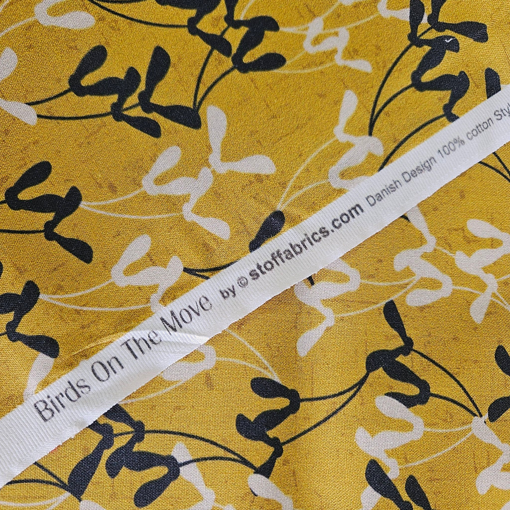 Stof - Birds on the Move Sycamore 100% Cotton Fabric - Crafts and Quilts