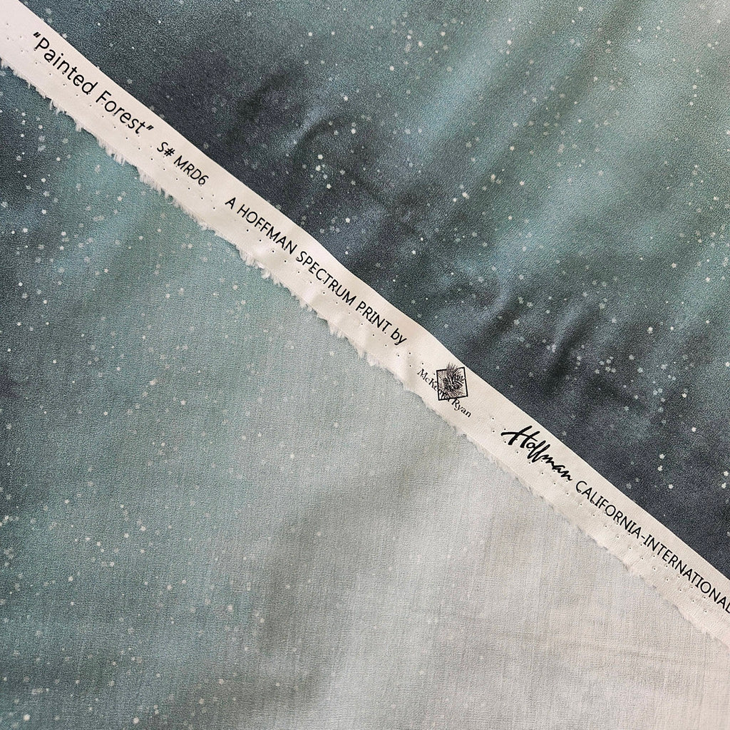 Hoffman - Painted Forest MRD6 Charcoal 100% Cotton Fabric - Crafts and Quilts