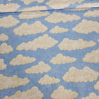 QT Designs - Blue Sky Clouds 100% Cotton Fabric - Crafts and Quilts