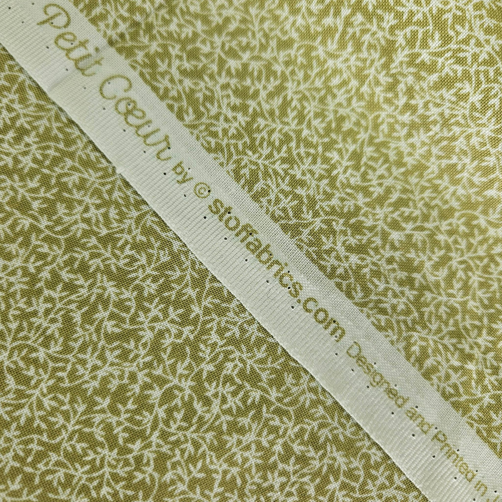 Stof - Petit Coeur Vine Green 100% Cotton Fabric - Crafts and Quilts