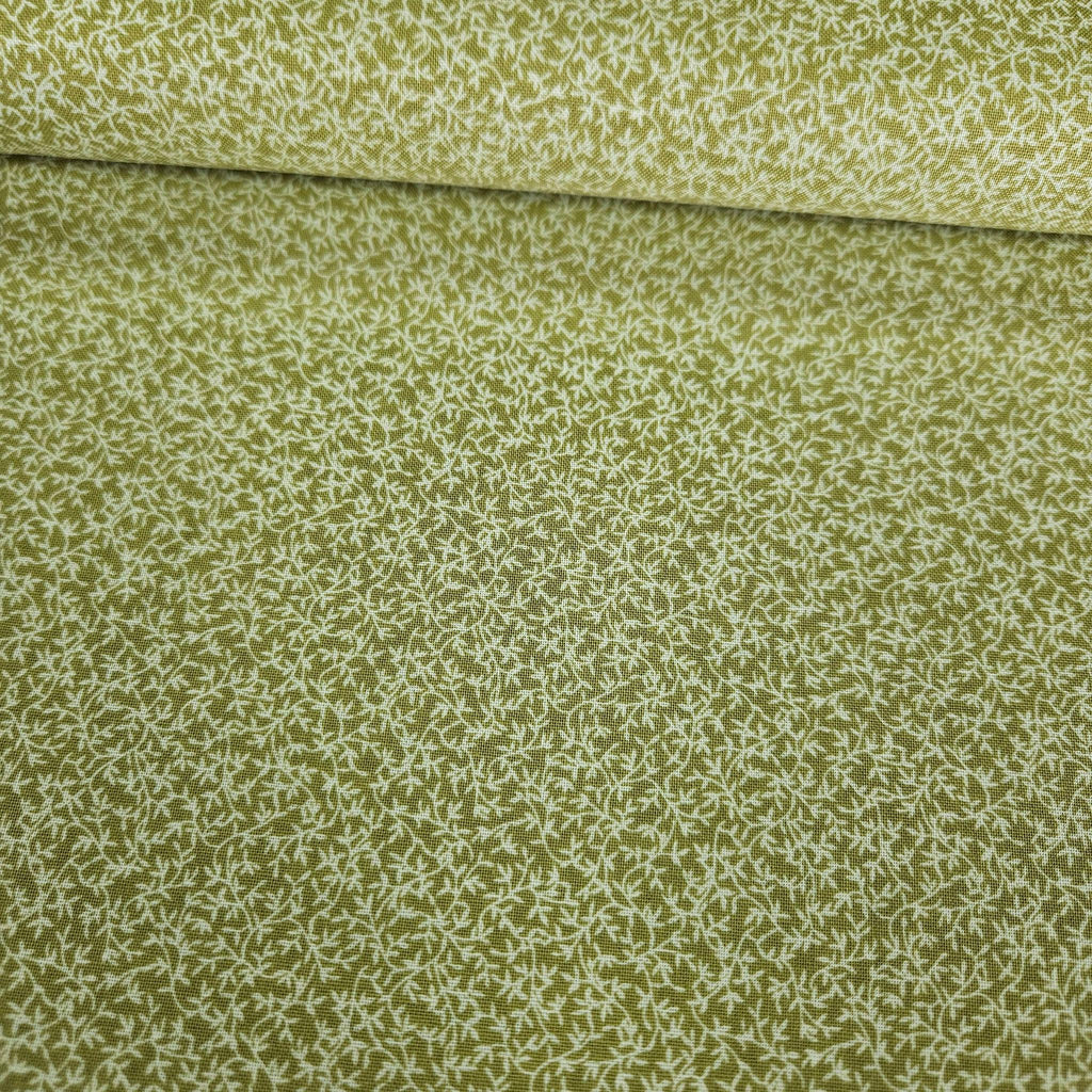 Stof - Petit Coeur Vine Green 100% Cotton Fabric - Crafts and Quilts