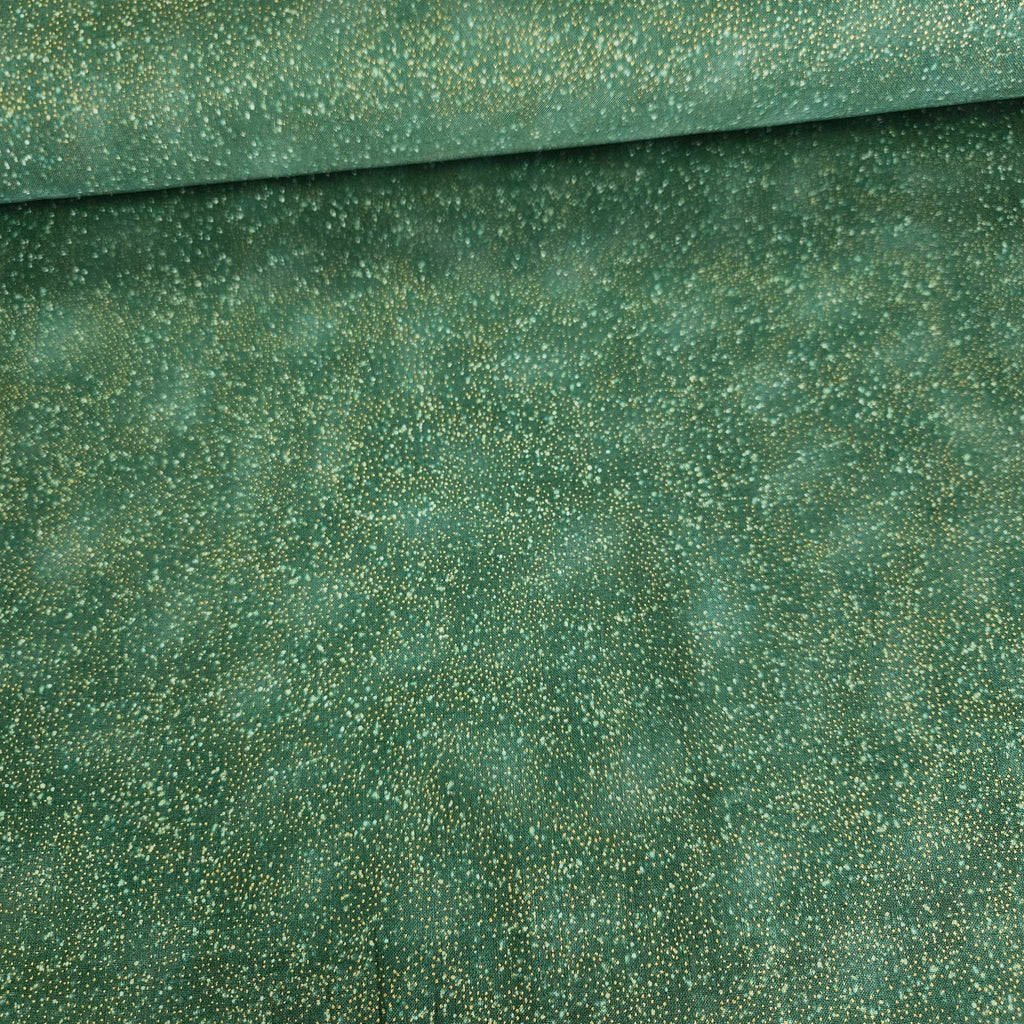 Hoffman - Brilliant Blenders Evergreen and Gold G8555 100% Cotton Fabric
