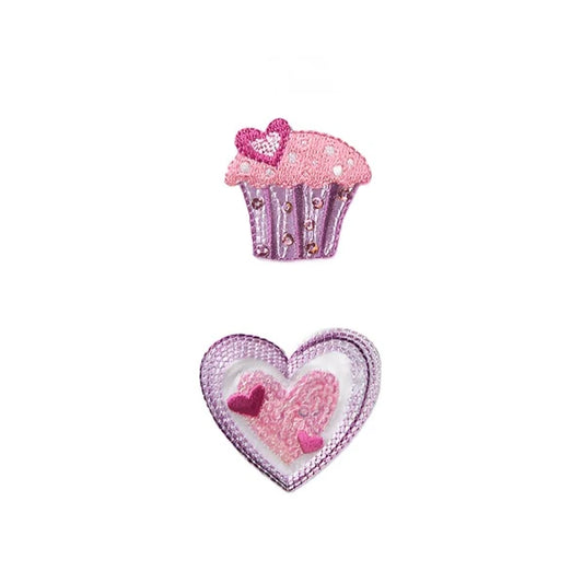 Simplicity Iron-on Applique - Cupcake & Heart