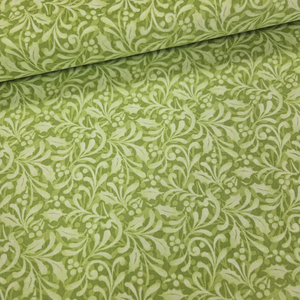 Benartex - Santa's Here Green 100% Cotton Fabric