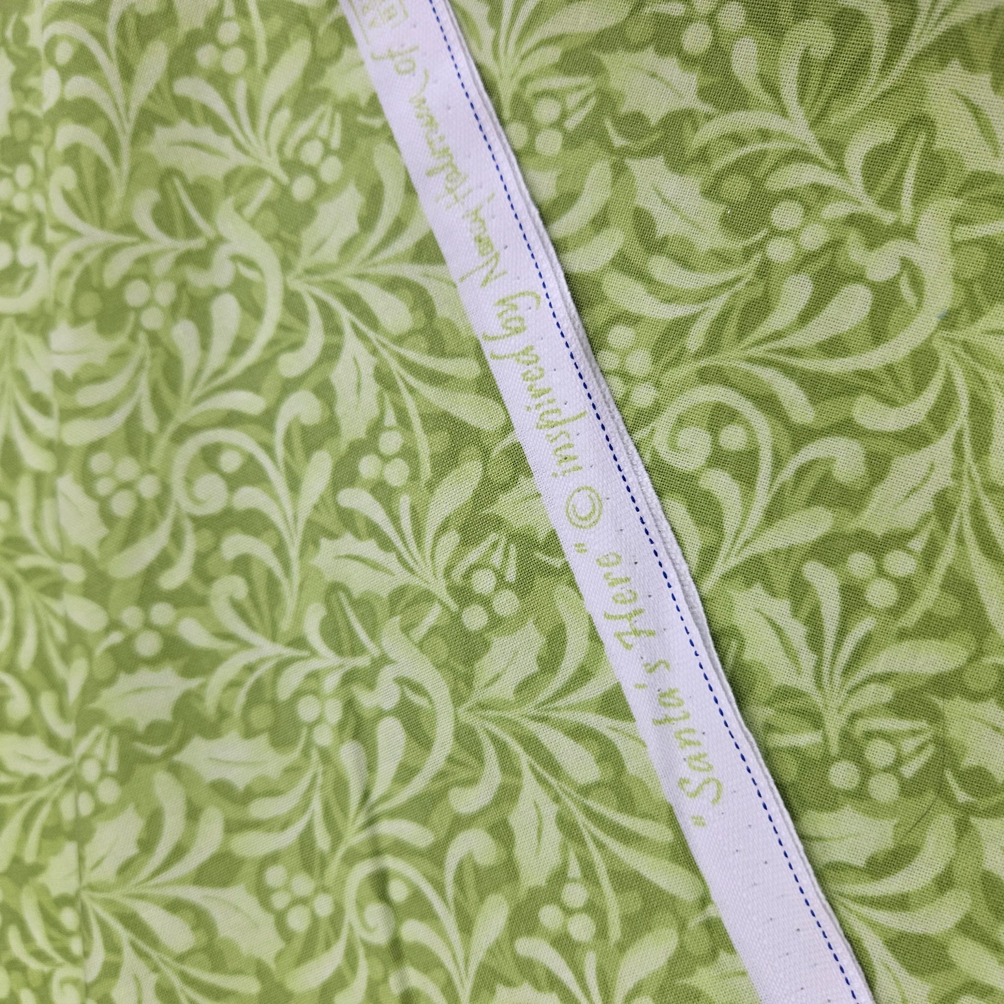 Benartex - Santa's Here Green 100% Cotton Fabric
