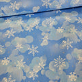 Daiwabo - Snowflake Wonderland Blue 100% Cotton Fabric