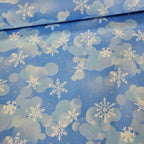 Daiwabo - Snowflake Wonderland Blue 100% Cotton Fabric