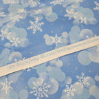 Daiwabo - Snowflake Wonderland Blue 100% Cotton Fabric