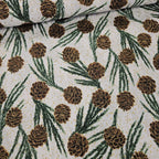 Hoffman - Meet Magnolia Pine Cones Metallic R7680 100% Cotton Fabric