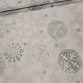 Stof - Magic Christmas Silver Ornaments 100% Cotton Fabric