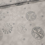 Stof - Magic Christmas Silver Ornaments 100% Cotton Fabric