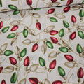 Hoffman - Cardinal Carols Christmas Lights Metallic Gold 7627 100% Cotton Fabric