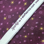 Stof - Sparkle Gold and Plum Tiny Star 100% Cotton Fabric