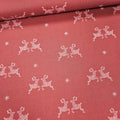 Stof - Little Christmas Eve Reindeer Red 100% Cotton Fabric