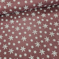 Stof - Winter is Coming Snowflakes Brown 100% Cotton Fabric