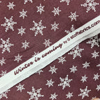 Stof - Winter is Coming Snowflakes Brown 100% Cotton Fabric