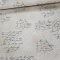Stof - Glimmering Text Neutral 100% Cotton Fabric