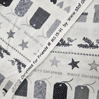 Stof - Christmas for Friends Icons White 100% Cotton Fabric