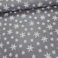Stof - Winter is Coming Snowflakes Grey 100% Cotton Fabric