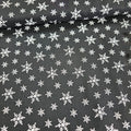 Stof - Winter is Coming Snowflakes Black 100% Cotton Fabric
