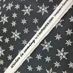 Stof - Winter is Coming Snowflakes Black 100% Cotton Fabric