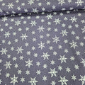 Stof - Winter is Coming Snowflakes Blue 100% Cotton Fabric