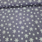 Stof - Winter is Coming Snowflakes Blue 100% Cotton Fabric