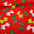 Robert Kaufman - Reindeers on Red 100% Cotton Fabric