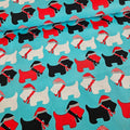 Robert Kaufman - Scottie Dogs on Aqua 100% Cotton Fabric