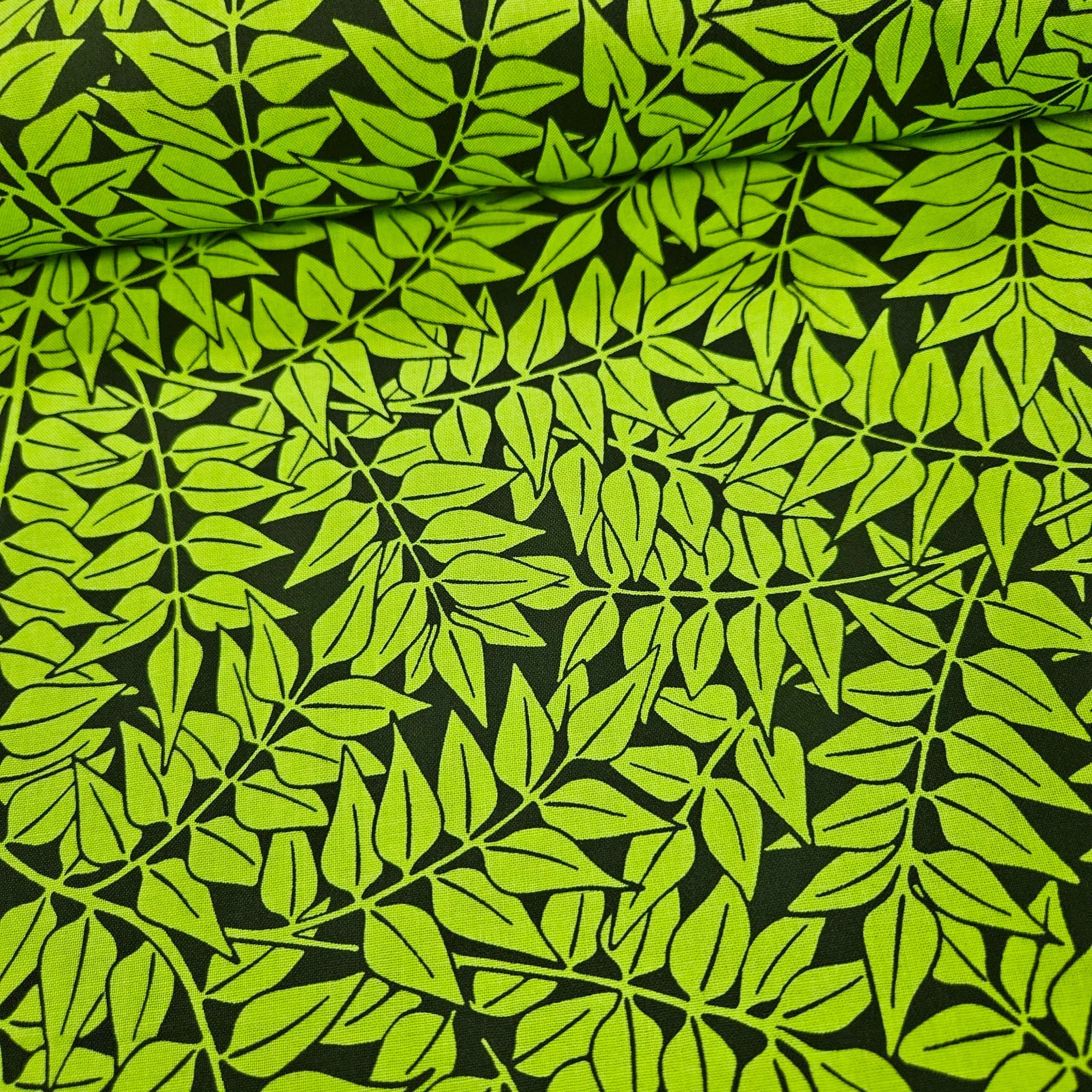 Kaffe Fassett and Morris and Co - Branches Black PWKW009 - 100% Cotton Fabric by Free Spirit