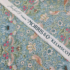 The Original Morris and Co - Mini Strawberry Thief Aqua PWWM002 - 100% Cotton Fabric by Free Spirit