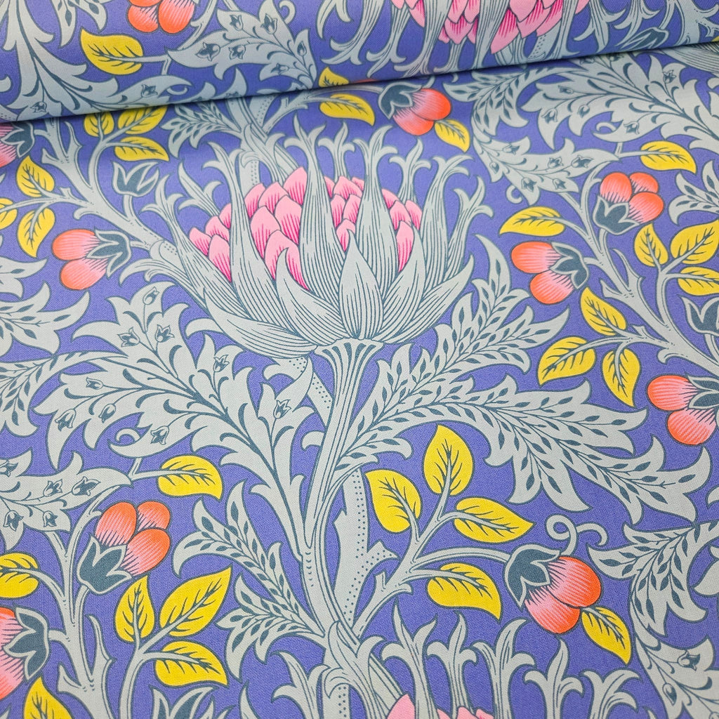 Kaffe Fassett and Morris and Co - Artichoke Blue PWKW001 - 100% Cotton Fabric by Free Spirit
