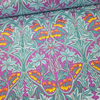 Kaffe Fassett and Morris and Co - Bluebell Purple PWKW004 - 100% Cotton Fabric by Free Spirit