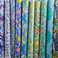 Ten piece Fat Quarter Bundle - Kaffe Fassett and Morris and Co - Blues - 100% Cotton Fabric by Free Spirit
