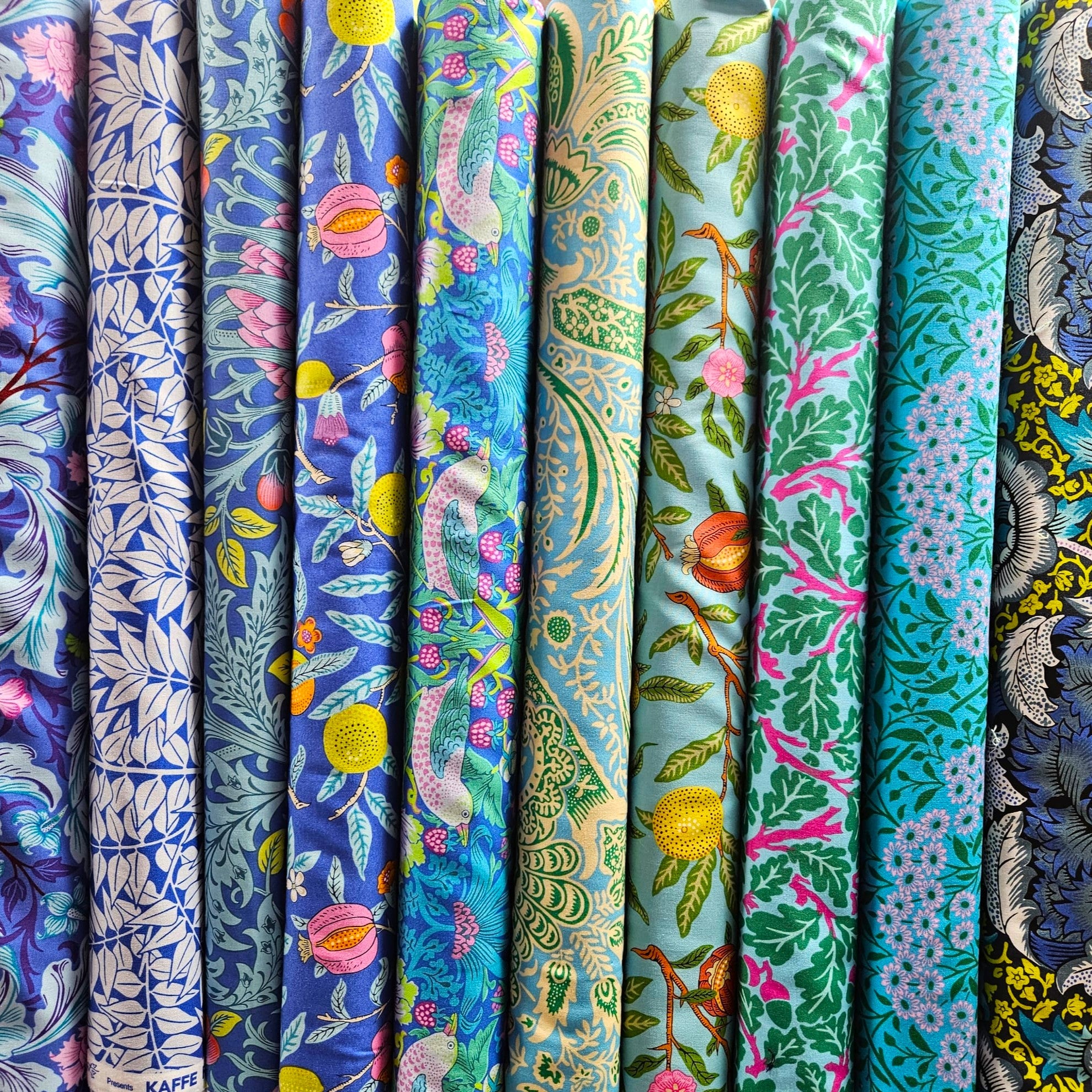 Thirty piece Fat Quarter Bundle - Kaffe Fassett and Morris and Co - The Collection - 100% Cotton Fabric by Free Spirit