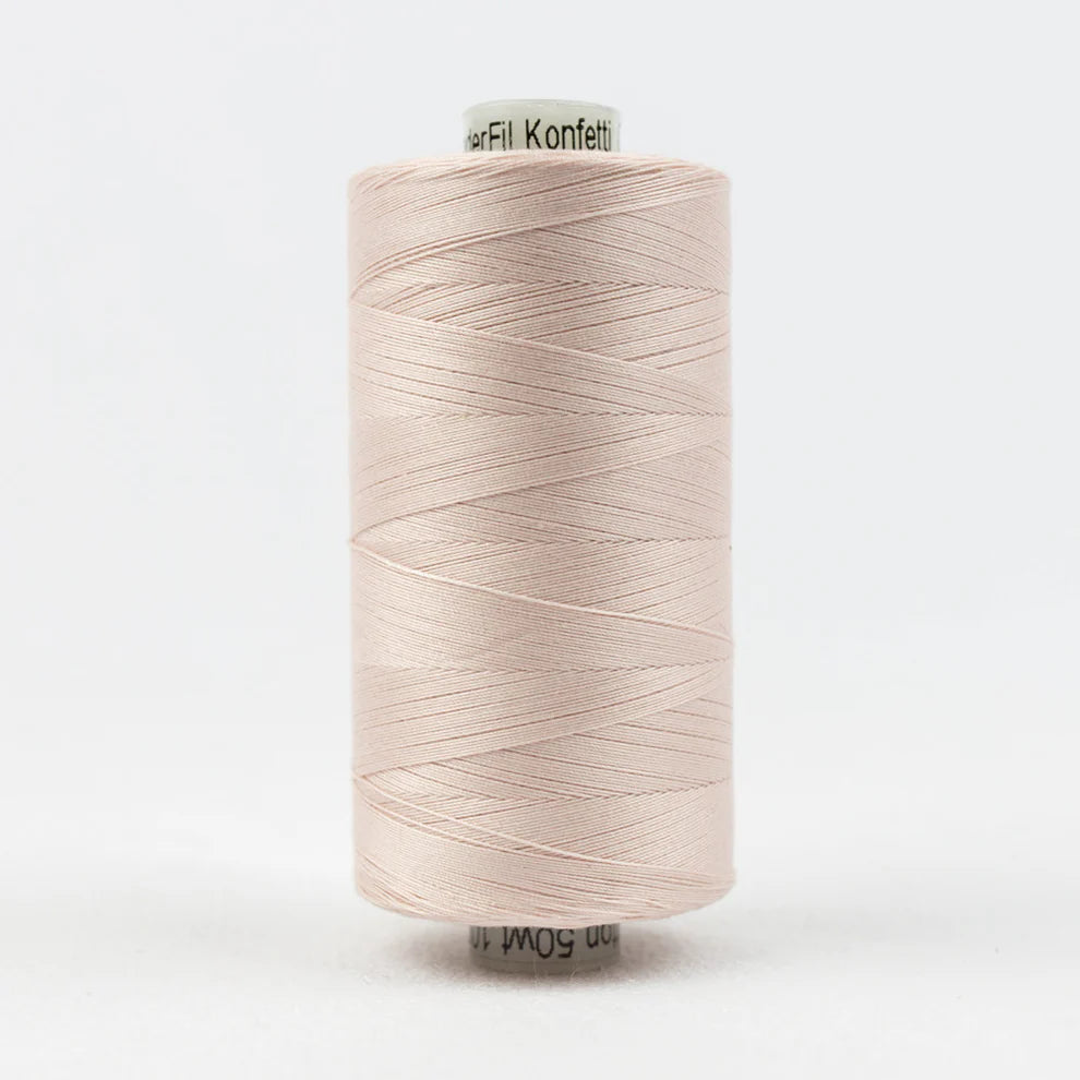 Wonderfil Konfetti 50wt Egyptian Cotton Thread - KT303 Baby Pink 1000m