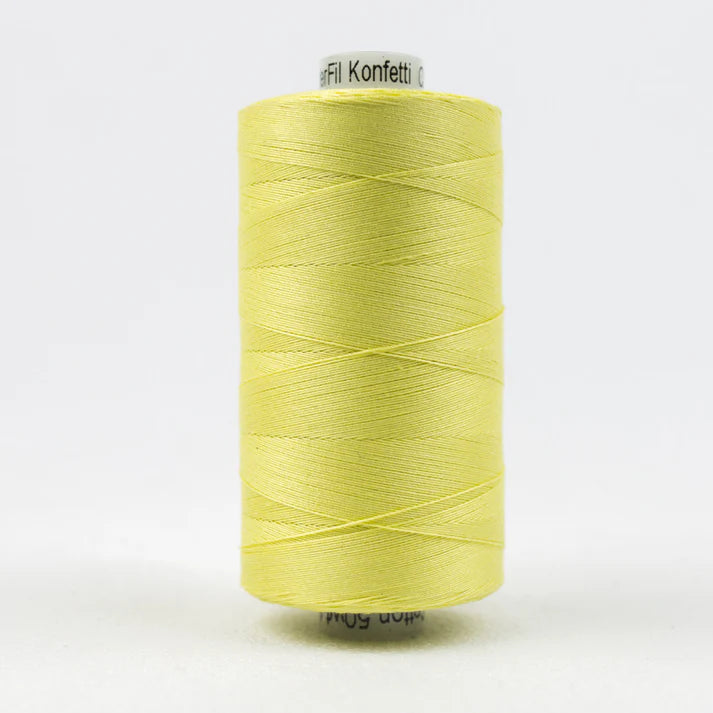 Wonderfil Konfetti 50wt Egyptian Cotton Thread - KT403 Yellow 1000m