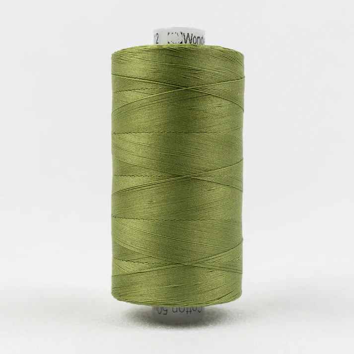 Wonderfil Konfetti 50wt Egyptian Cotton Thread - KT612 Olive Green 1000m