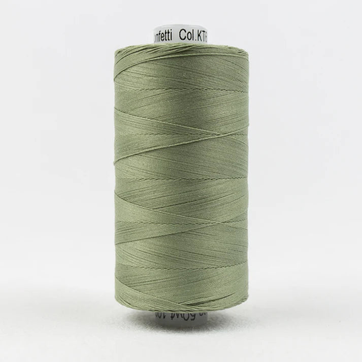 Wonderfil Konfetti 50wt Egyptian Cotton Thread - KT613 Grey Khaki 1000m