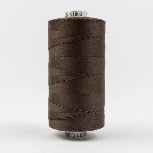 Wonderfil Konfetti 50wt Egyptian Cotton Thread - KT803 Dark Brown 1000m